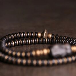 Pulsera Madera de Ébano y Cobre | Protección y Sanación
