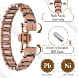 Pulsera Cobre Magnética 5000 Gauss | Máxima Energía Sanación