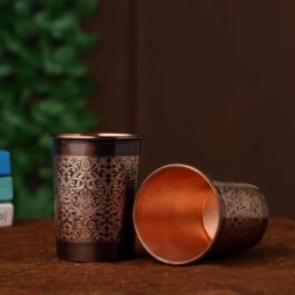 Juego 2 Vasos Cobre Artesanales 250ml | Purificación Sanación