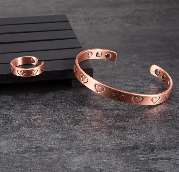 Pulsera + Anillo Cobre Magnéticos | Energía Sanación