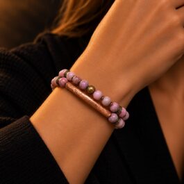 Pulsera Cobre & Jaspe Rosa