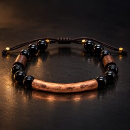 Pulsera Cobre | Sándalo & Turmalina Negra