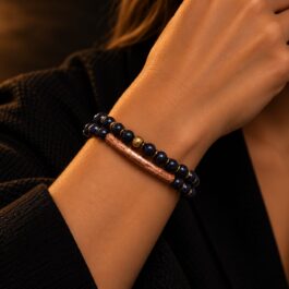 Pulsera Cobre & Arenisca Azul
