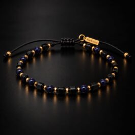 Pulsera Arenisca Azul | Hematita & Ónix