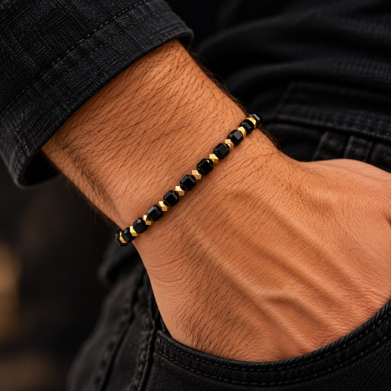 Pulsera Cobre | Ónix & Hematita - Imagen 3